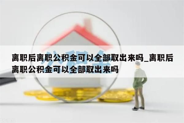 离职后离职公积金可以全部取出来吗_离职后离职公积金可以全部取出来吗